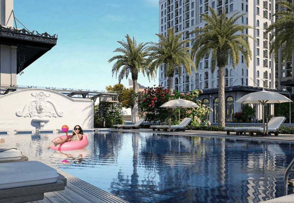 Khu hồ bơi vô cực sang trọng ở jade square