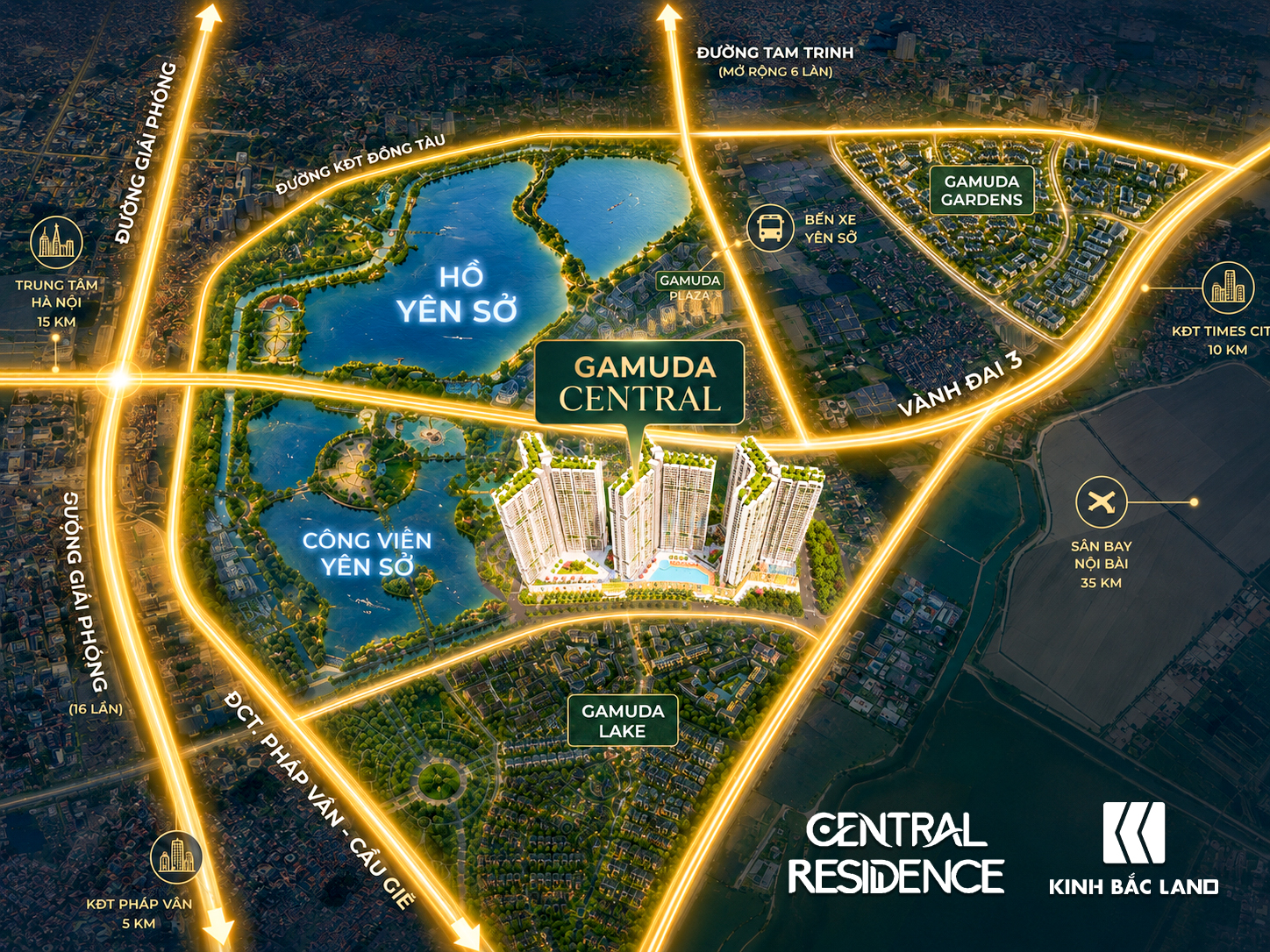 Vị trí đắc địa của Chung cư HH1 Gamuda City
